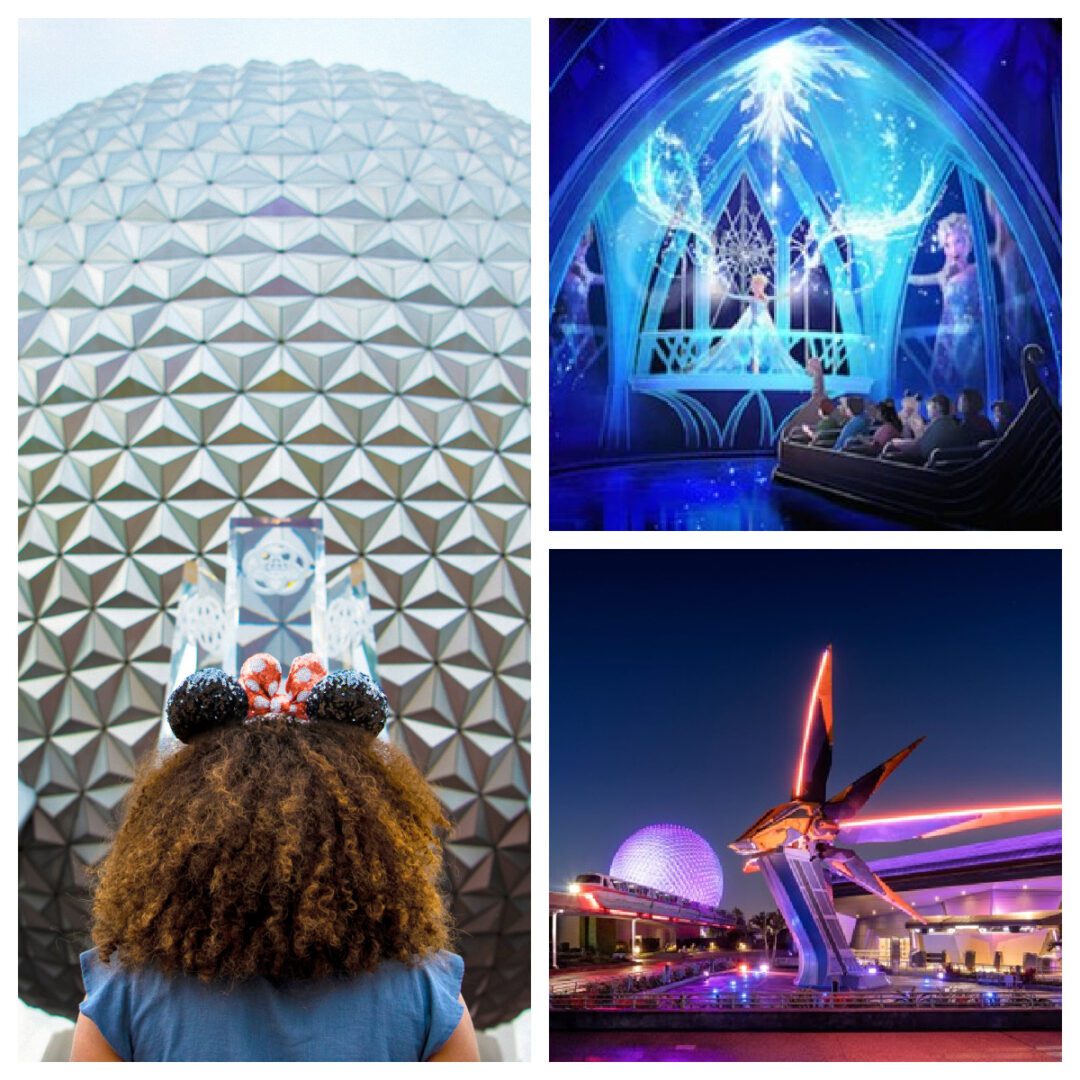 Epcot Collage Lightning Lane Attractions at Walt Disney World Resort - Crazy ...